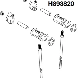 Set de fixation EasyFit 2.0 M12 Keramik Laufen Commander Vite