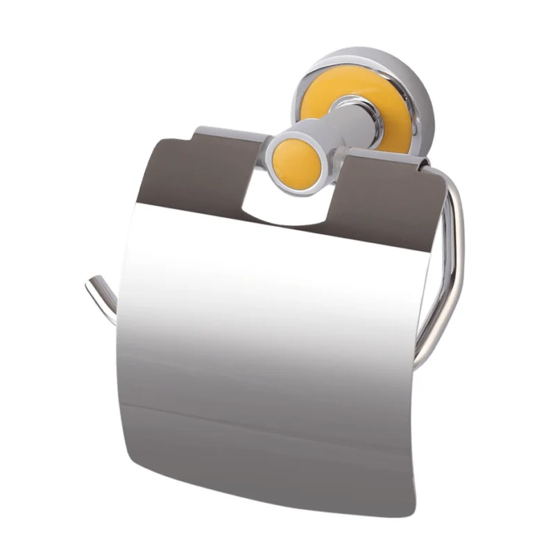 Dernier Modèle Happy Porte-papier toilette en laiton avec couvercle , Chrome (HAP25)