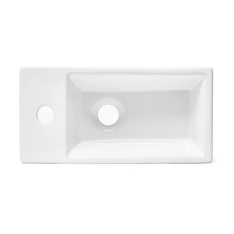 Brevis Lave-mains suspendu avec trou pour robinetterie à gauche, 40,5x20,5x10,5cm (SATBRE4020SL) Offre Exclusive