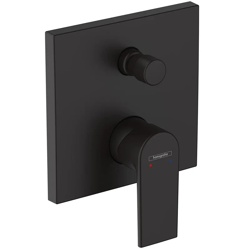 Dernier Modèle Vernis Shape Set de finition pour mitigeur bain/douche encastré, Noir mat (71468670)