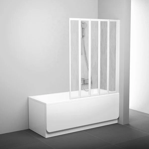 Supernova Pare-baignoire pliable, 5 parties, 133x100cm, Blanc (VS5R0) Offre Exclusive