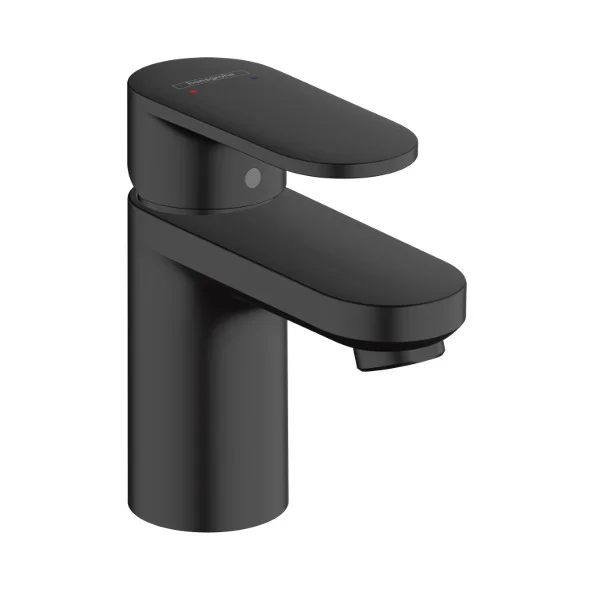 Meilleure Vente Vernis Blend Mitigeur de lavabo 70, avec tirette et vidage synthétique, Noir mat (71550670)