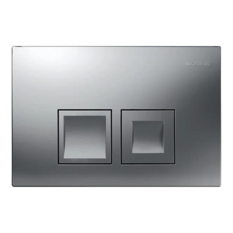 Delta35 plaque de déclenchement double touche, chrome mat (115.135.46.5) Promotion