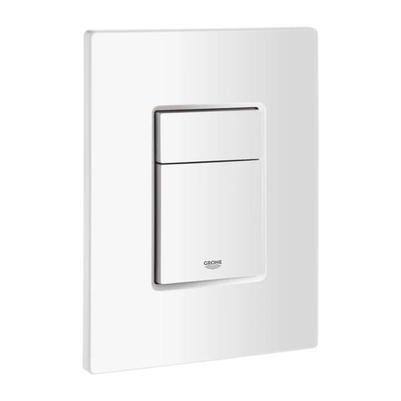 Retour Gratuit Skate Cosmopolitan Plaque de commande WC, Blanc alpin
