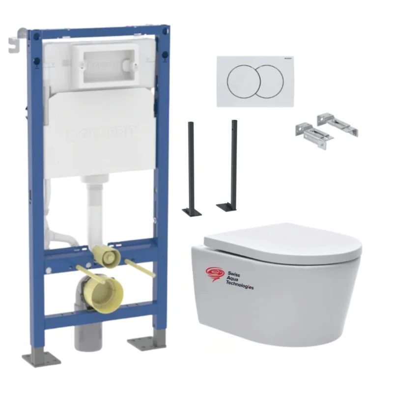 Seulement Aujourd'hui Pack WC Bati-support Geberit + WC sans bride Swiss Aqua Technologies (SATRIMLESSGEBX-SP)