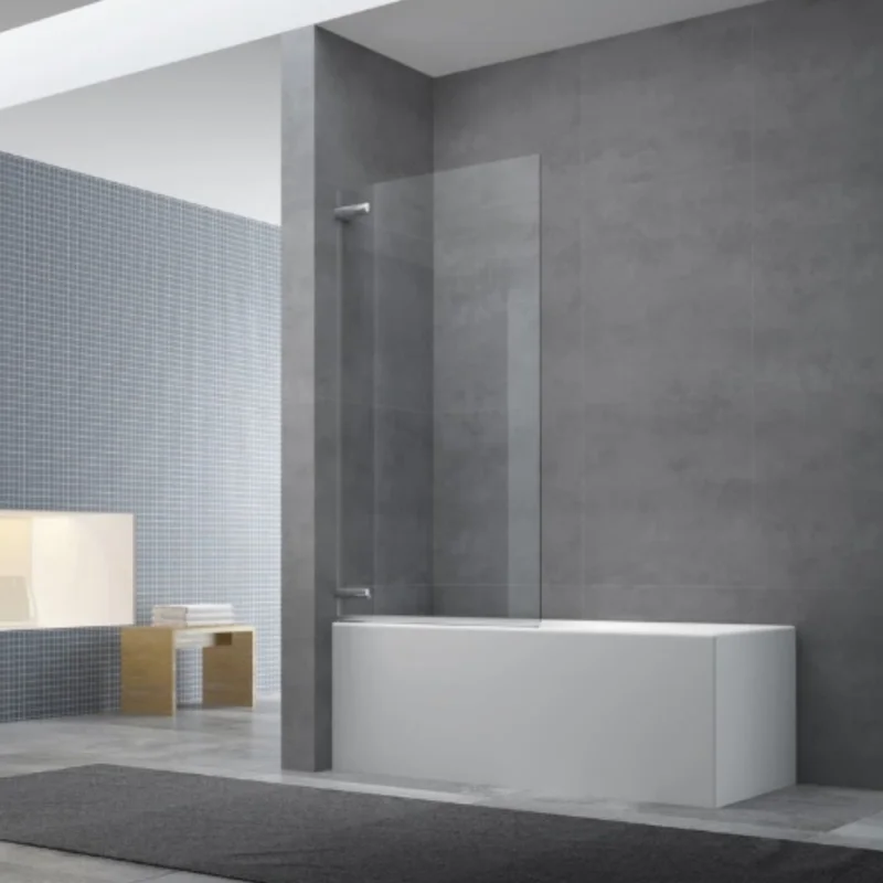 Prix Choc 150x80 cm TGD NEW Pare-baignoire pivotant en verre, orientation gauche et droite, chrome (SATTGVZO150CRT)