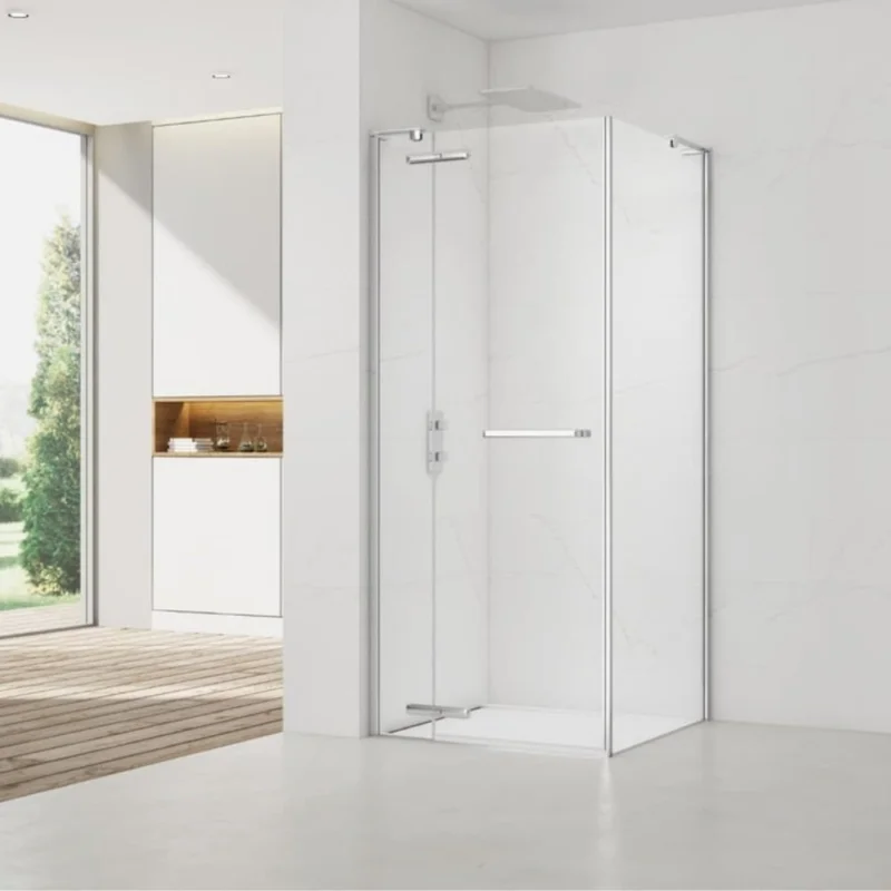 Acheter Direct TGD New 80x80 cm paroi latérale fixe pour porte de douche, verre transparent anticalcaire EasyClean (SATTGDNSTENA80CRT)