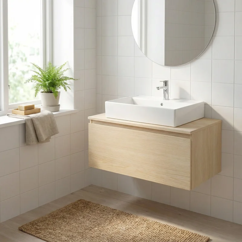 Lavabo à poser et à suspendre 60,5x46,5 cm blanc 1 trou pour robinet SAT Infinitio (SATINF6046) Prix Réduit