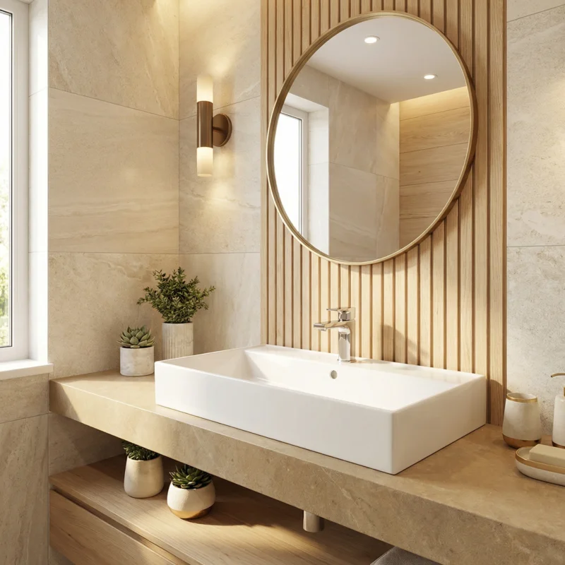 Nouvelle Collection Lavabo à poser et à suspendre 80,5x46,5 cm blanc 1 trou pour robinet SAT Infinitio (SATINF8046)