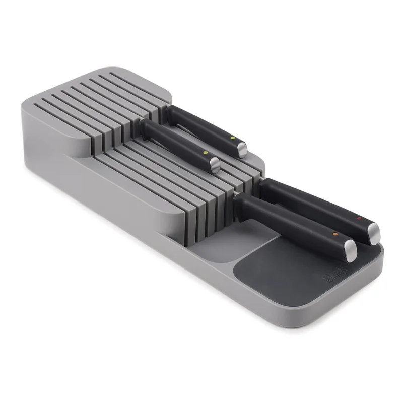 Bon Plan DrawerStore™ range couteaux pour tiroir, jusqu‘à 9 couteaux, gris (85120)