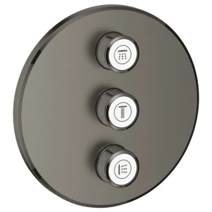 Prix Choc Grohtherm SmartControl Panneau de contrôle 3 sorties, Hard Graphite brossé (29122AL0)