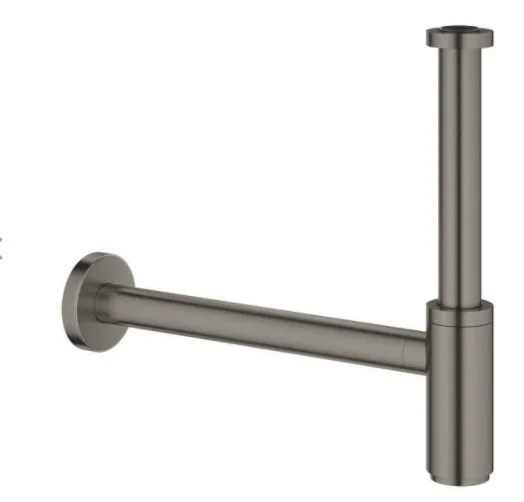 Réduction Lavabo siphon 5/4 DN32 Grohe brossé Hard Graphite laiton (28912AL0)