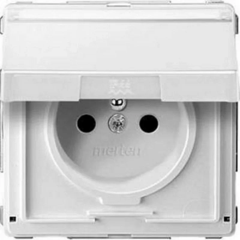 Affaire À Saisir Schneider MTN2512-7219 - AQUADESIGN BLANC, Prise DE COURANT 2P+T IP44 (VOLET DE