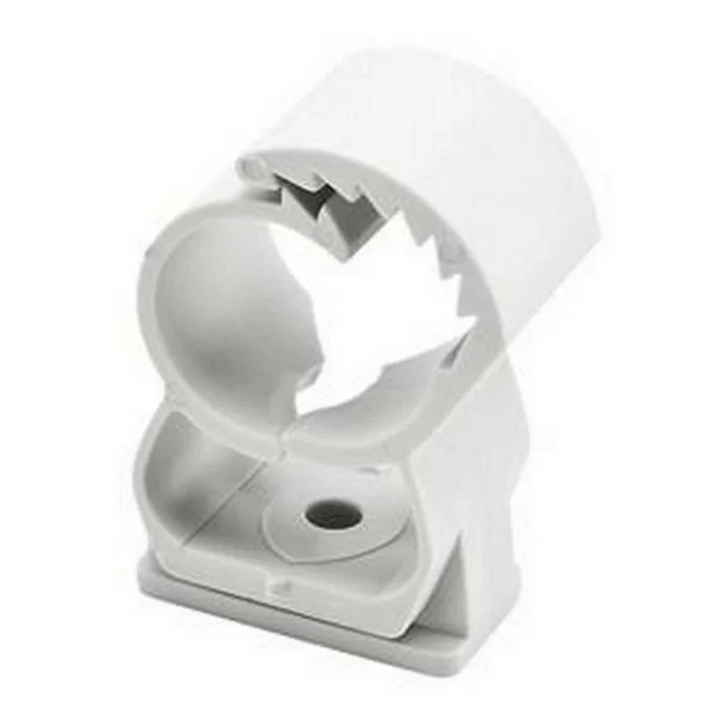 Réduction Gewiss GW50642 - Embase Support collier grise pour fixation tube et gaine D20-25
