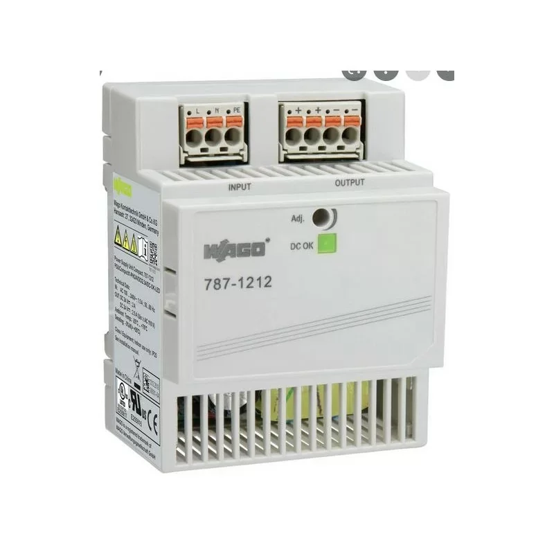 Wago 787-1212 Alimentation à découpage primaire monophasé 24VDC 2,5A led dc ok Expédition Rapide