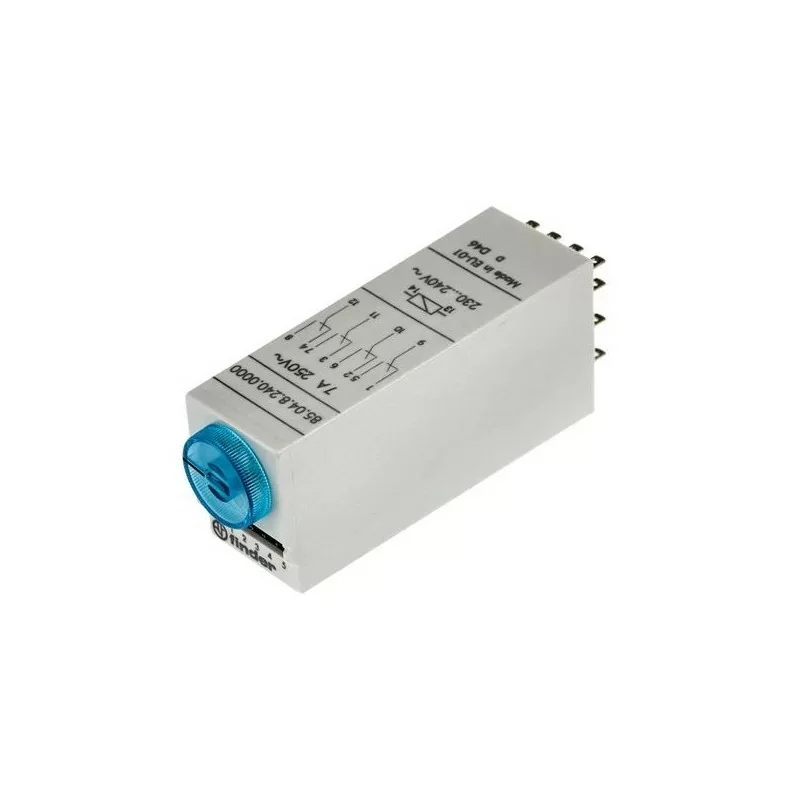 Finder 85.04.8.240.0000 Relais minuteur 85 series 230V enfichable 4 contacts Vente Directe
