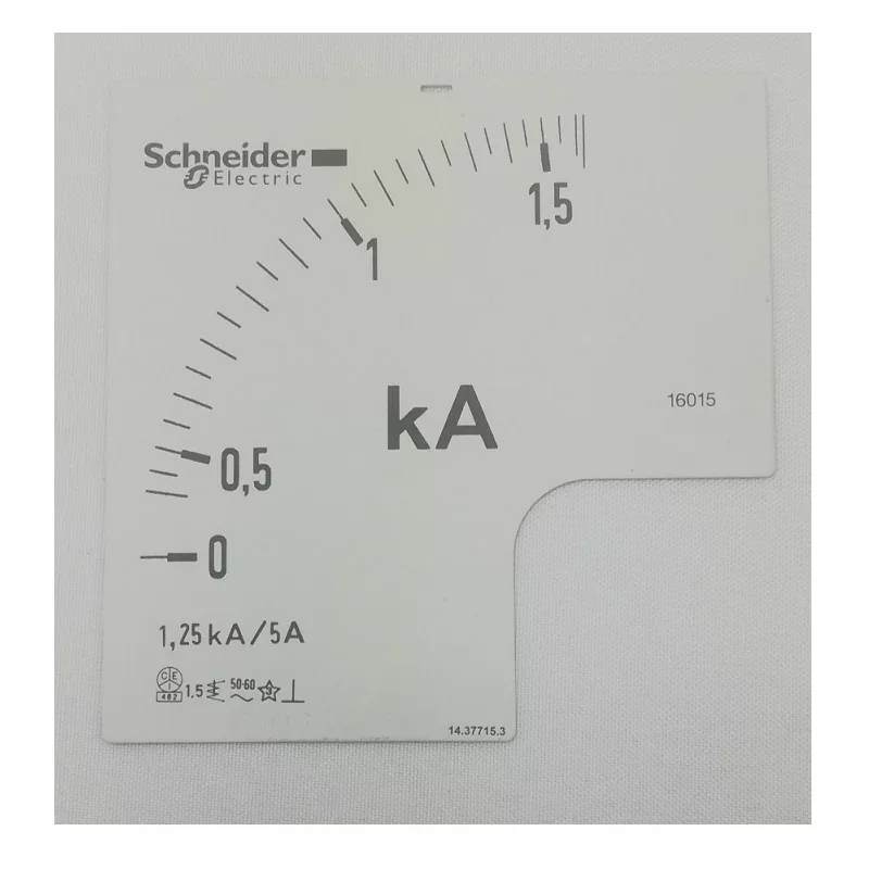Achat Immédiat Schneider 16015 Cadran 1,3in pour ampèremètre 72x72mm 0-1250A