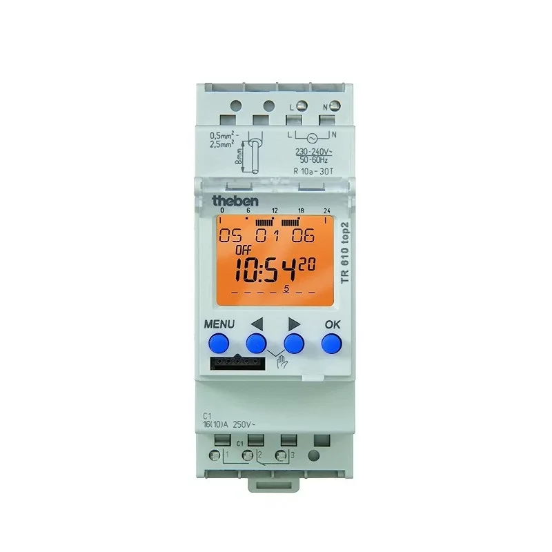 Theben 6100100 Interrupteur horaire 24h 7j TR610 top2 24V Réduction