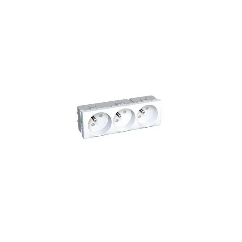 Authentique Schneider ALB44232 altira prises triples 2p+t - blanc polaire